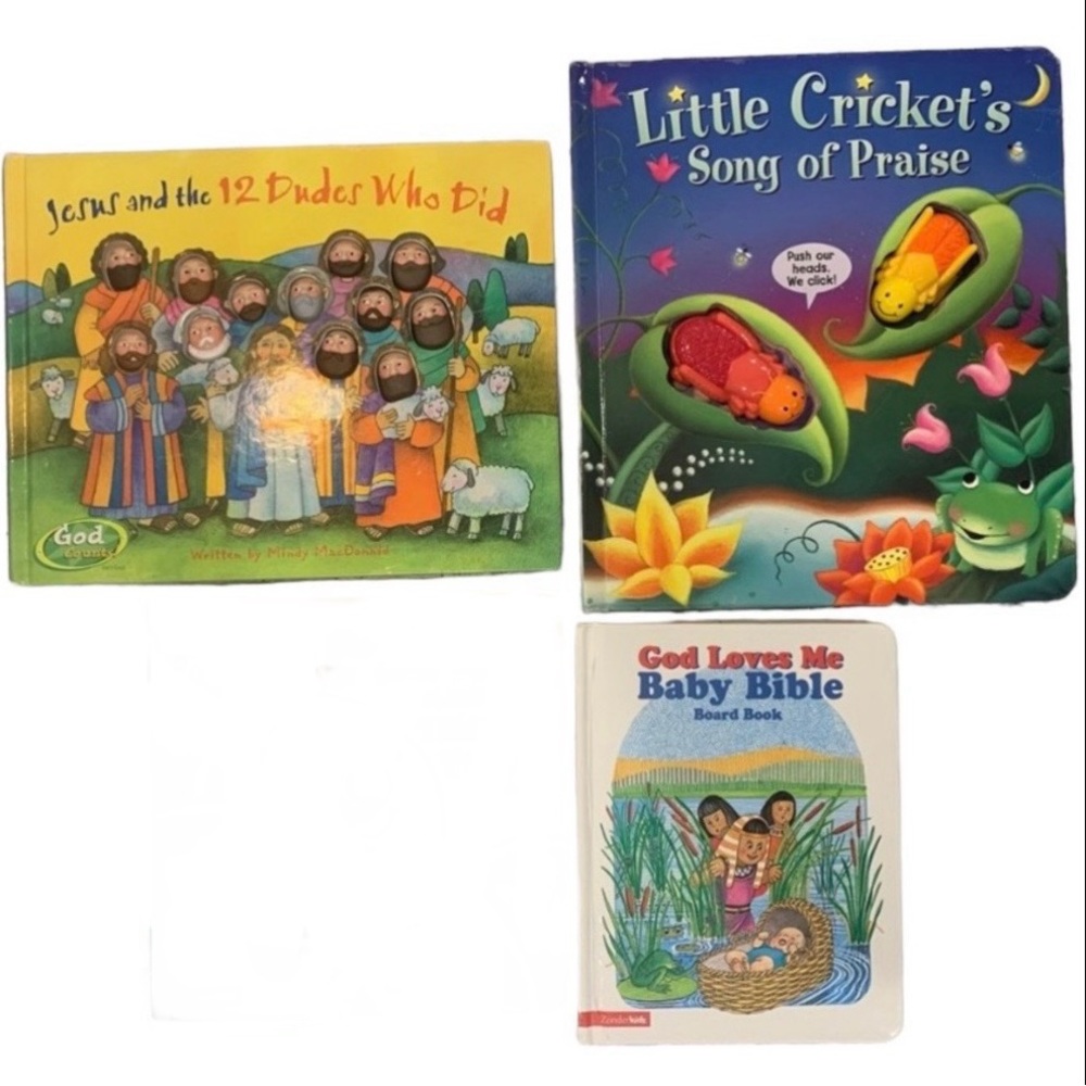 Zonderkidz Christian Faith Children’s Board Books Set of 3 Bible Jesus